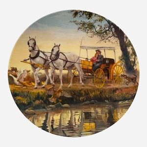 NIB Vintage The Surrey With the Fringe on Top Oklahoma Rodgers Hammerstein Plate